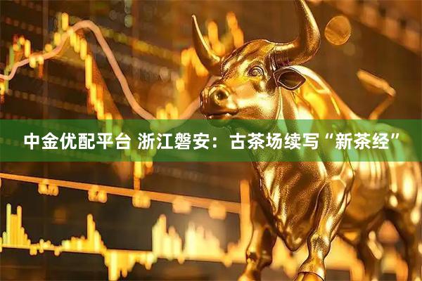 中金优配平台 浙江磐安:古茶场续写“新茶经”
